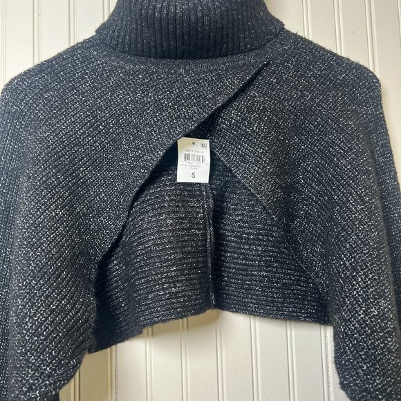 And Now This Metallic Knit Cropped Shrug Sweater | NWT Size Small - Picture 2 of 15